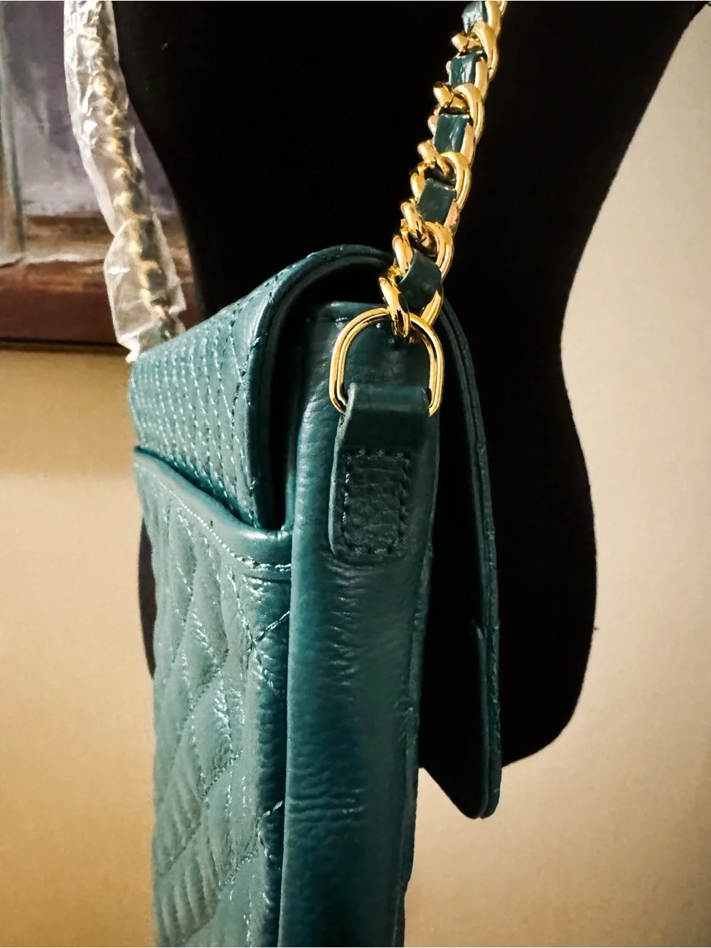 NWT Bodhi Quilted Leather Crossbody Bag / iPad Tablet Case - Teal